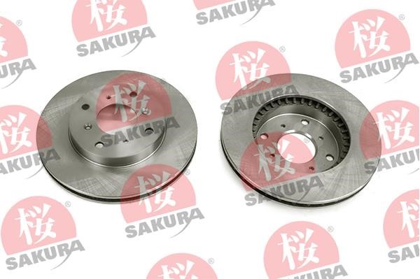 Sakura 604-40-6660 Front brake disc ventilated 604406660