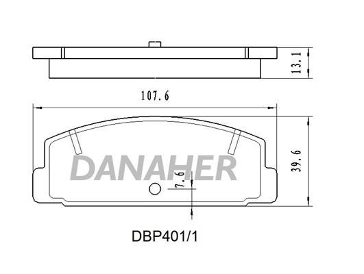 Danaher DBP401/1 Brake Pad Set, disc brake DBP4011
