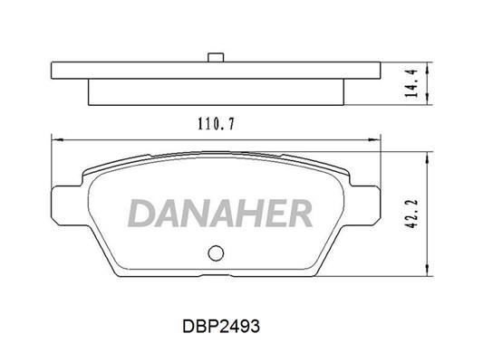 Danaher DBP2493 Brake Pad Set, disc brake DBP2493