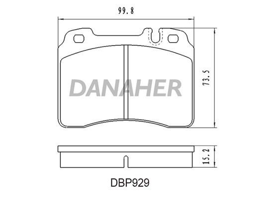 Danaher DBP929 Brake Pad Set, disc brake DBP929