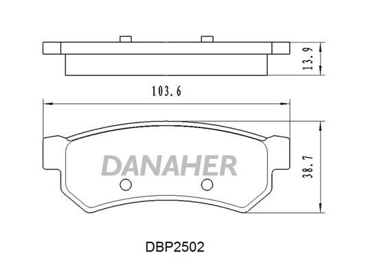 Danaher DBP2502 Rear disc brake pads, set DBP2502
