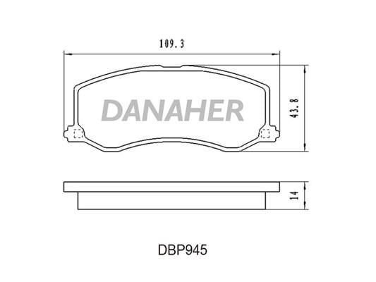 Danaher DBP945 Brake Pad Set, disc brake DBP945