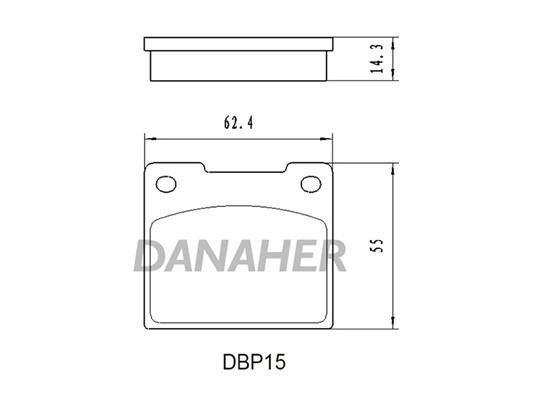 Danaher DBP15 Brake Pad Set, disc brake DBP15