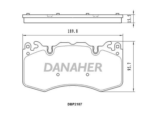 Danaher DBP2187 Brake Pad Set, disc brake DBP2187