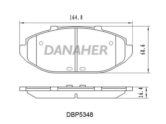 Danaher DBP5348 Front disc brake pads, set DBP5348