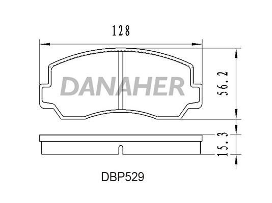 Danaher DBP529 Brake Pad Set, disc brake DBP529