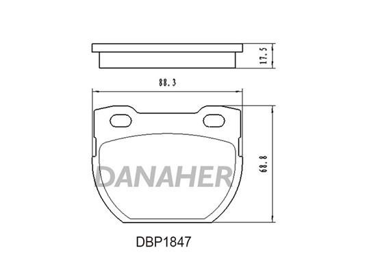 Danaher DBP1847 Brake Pad Set, disc brake DBP1847