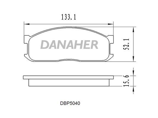 Danaher DBP5040 Front disc brake pads, set DBP5040