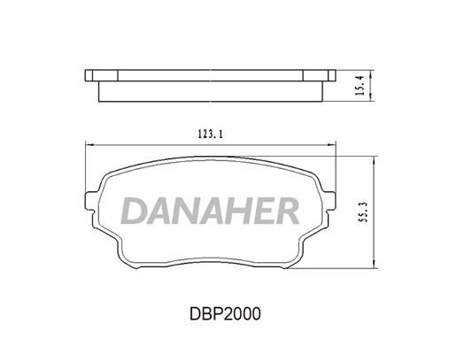 Danaher DBP2000 Brake Pad Set, disc brake DBP2000