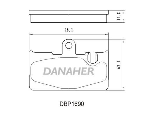 Danaher DBP1690 Brake Pad Set, disc brake DBP1690