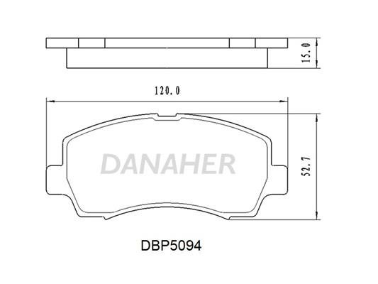 Danaher DBP5094 Front disc brake pads, set DBP5094