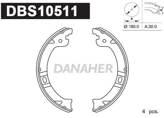 Danaher DBS10511 Parking brake shoes DBS10511