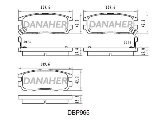 Danaher DBP965 Brake Pad Set, disc brake DBP965