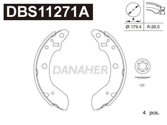Danaher DBS11271A Brake shoe set DBS11271A