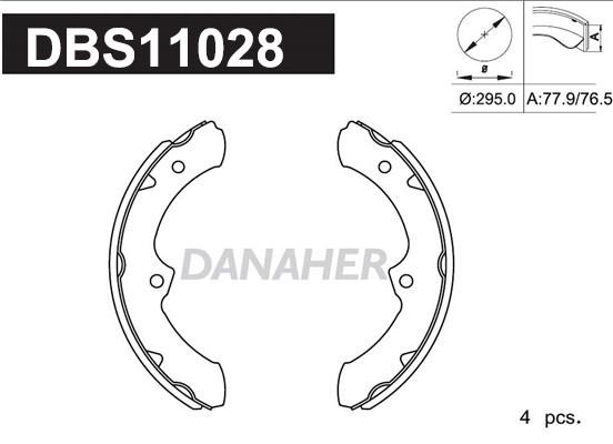 Danaher DBS11028 Brake shoe set DBS11028