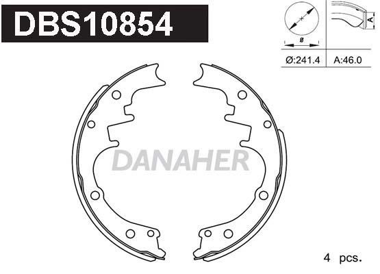 Danaher DBS10854 Brake shoe set DBS10854