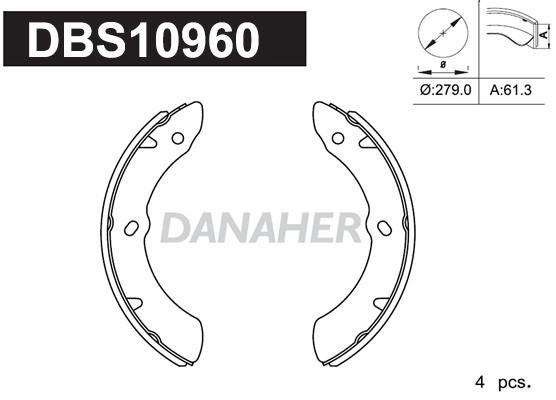 Danaher DBS10960 Brake shoe set DBS10960