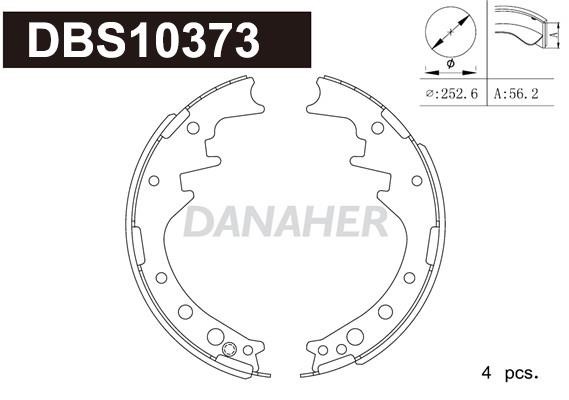 Danaher DBS10373 Brake shoe set DBS10373
