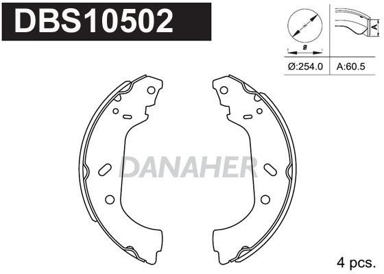 Danaher DBS10502 Brake shoe set DBS10502
