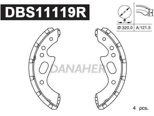 Danaher DBS11119R Brake shoe set DBS11119R