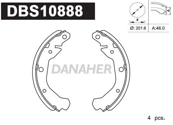 Danaher DBS10888 Brake shoe set DBS10888
