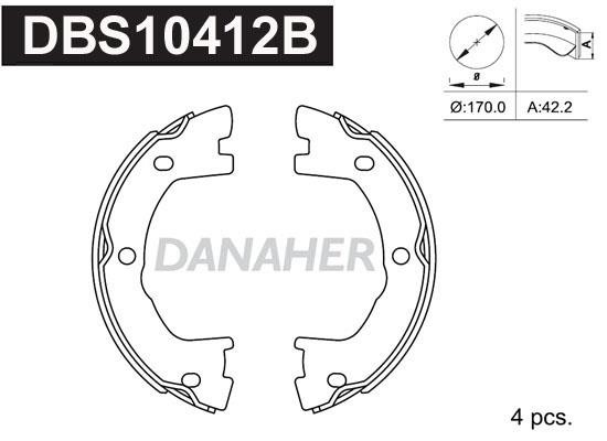Danaher DBS10412B Parking brake shoes DBS10412B