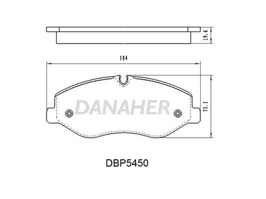 Danaher DBP5450 Brake Pad Set, disc brake DBP5450