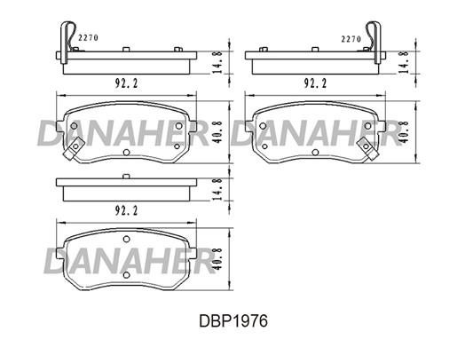 Danaher DBP1976 Brake Pad Set, disc brake DBP1976