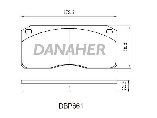 Danaher DBP661 Brake Pad Set, disc brake DBP661