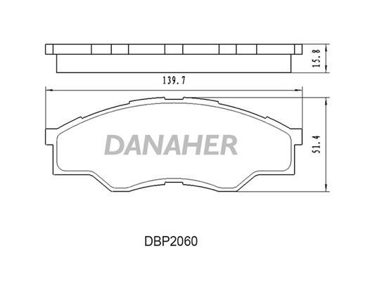 Danaher DBP2060 Brake Pad Set, disc brake DBP2060