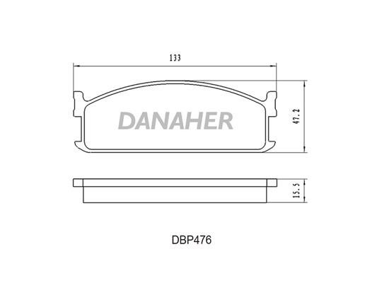 Danaher DBP476 Brake Pad Set, disc brake DBP476