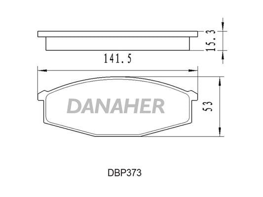 Danaher DBP373 Brake Pad Set, disc brake DBP373