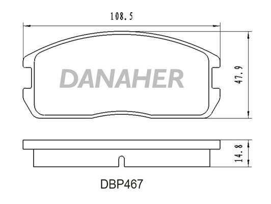 Danaher DBP467 Brake Pad Set, disc brake DBP467