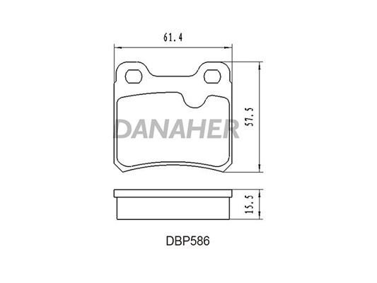 Danaher DBP586 Brake Pad Set, disc brake DBP586