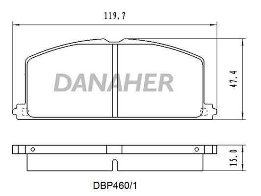 Danaher DBP460/1 Brake Pad Set, disc brake DBP4601