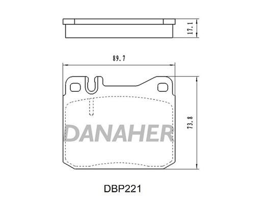 Danaher DBP221 Brake Pad Set, disc brake DBP221