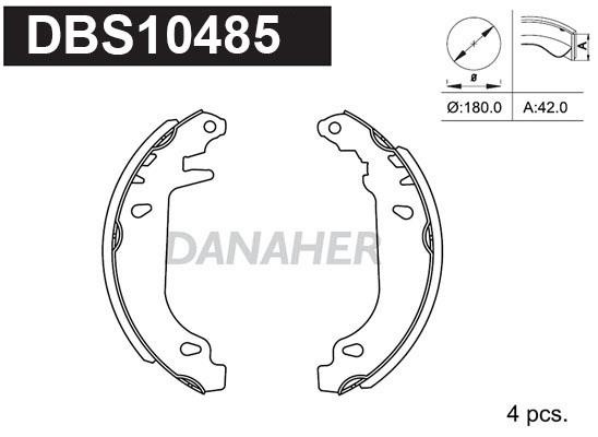 Danaher DBS10485 Brake shoe set DBS10485