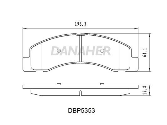 Danaher DBP5353 Front disc brake pads, set DBP5353