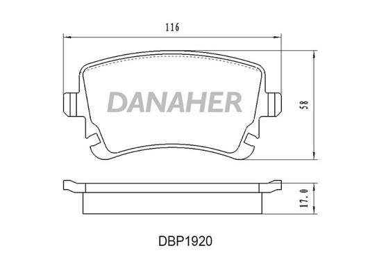 Danaher DBP1920 Brake Pad Set, disc brake DBP1920