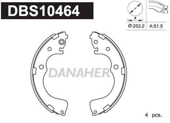 Danaher DBS10464 Brake shoe set DBS10464