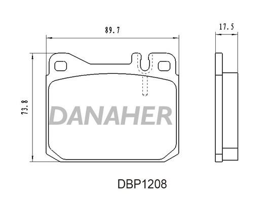 Danaher DBP1208 Brake Pad Set, disc brake DBP1208
