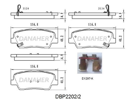 Danaher DBP2202/2 Brake Pad Set, disc brake DBP22022