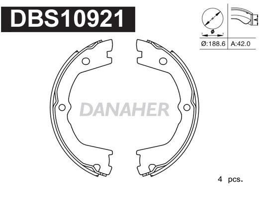 Danaher DBS10921 Parking brake shoes DBS10921