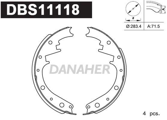 Danaher DBS11118 Brake shoe set DBS11118
