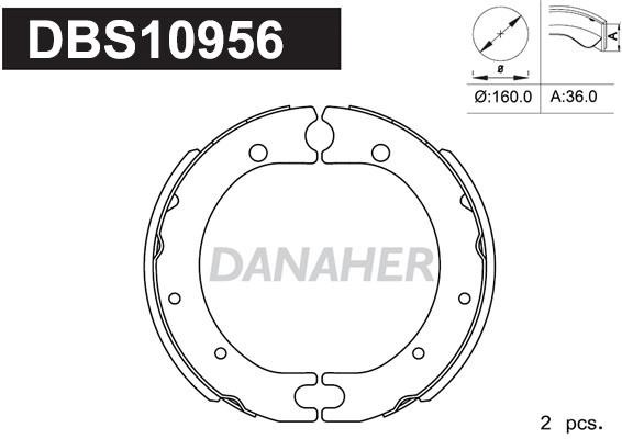 Danaher DBS10956 Parking brake shoes DBS10956