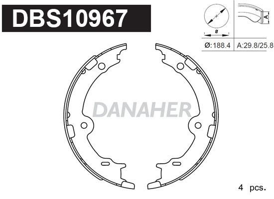 Danaher DBS10967 Parking brake shoes DBS10967