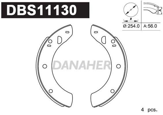 Danaher DBS11130 Brake shoe set DBS11130