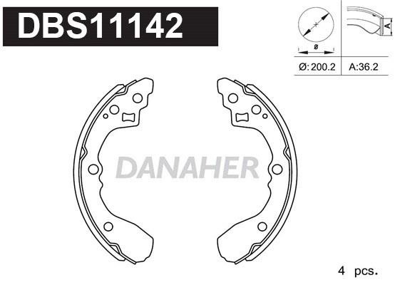 Danaher DBS11142 Brake shoe set DBS11142