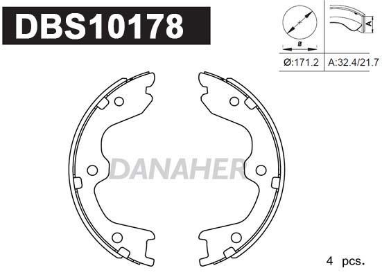 Danaher DBS10178 Parking brake shoes DBS10178