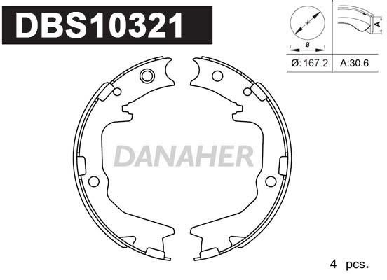 Danaher DBS10321 Parking brake shoes DBS10321